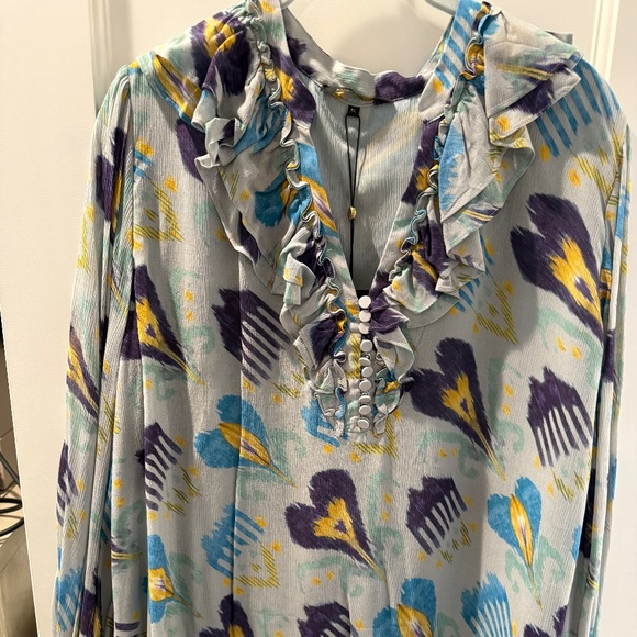Kobi Halperin Inessa Peasant Blouse, XL - Picture 1 of 2
